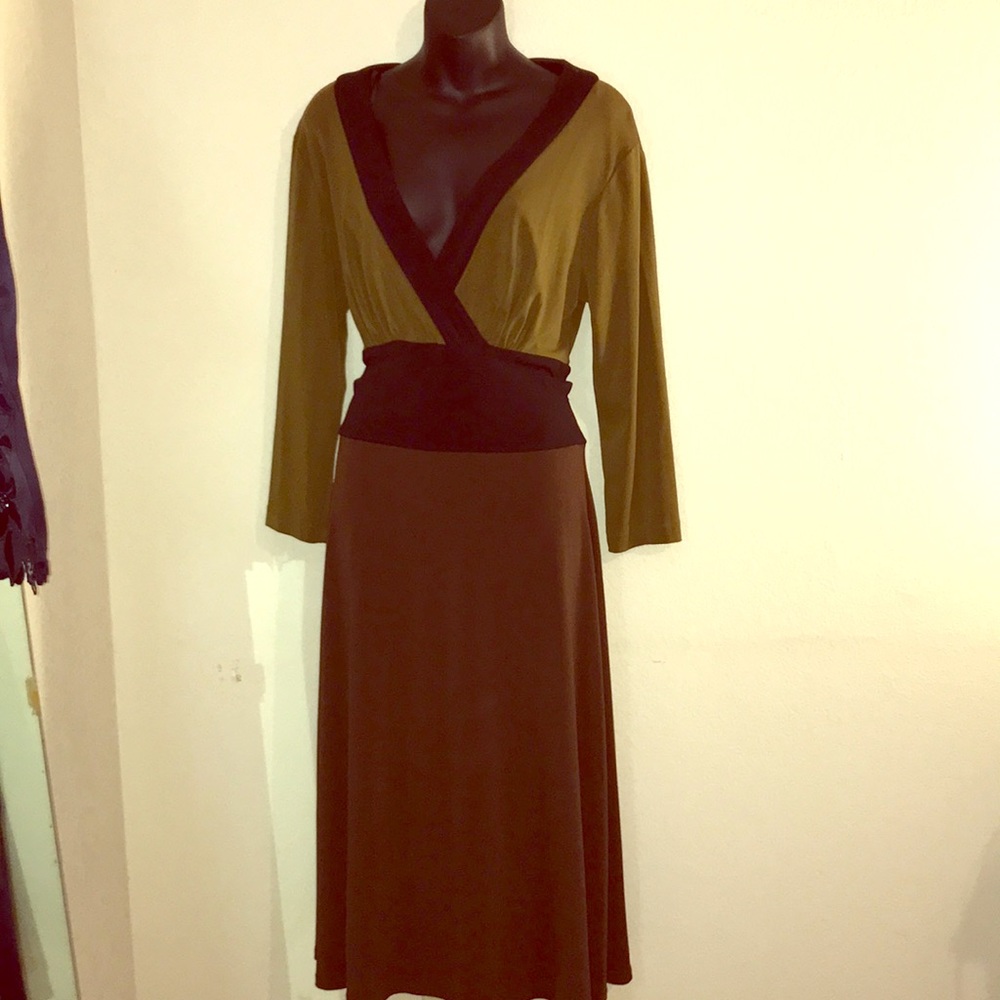 CONNECTED APPAREL 3 tone Maxi dress